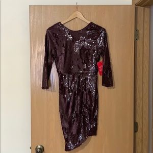 ASOS long sleeve sequin dress